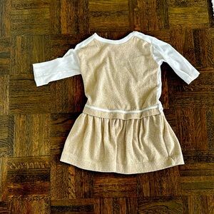 JCrew Crewcuts gold and white dress size 4T